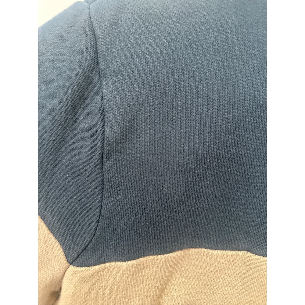 Volcom Kids Colorblock Quarter Zip sweatshirt Pullover Navy Tan Black Size L 12Y - Picture 4 of 8
